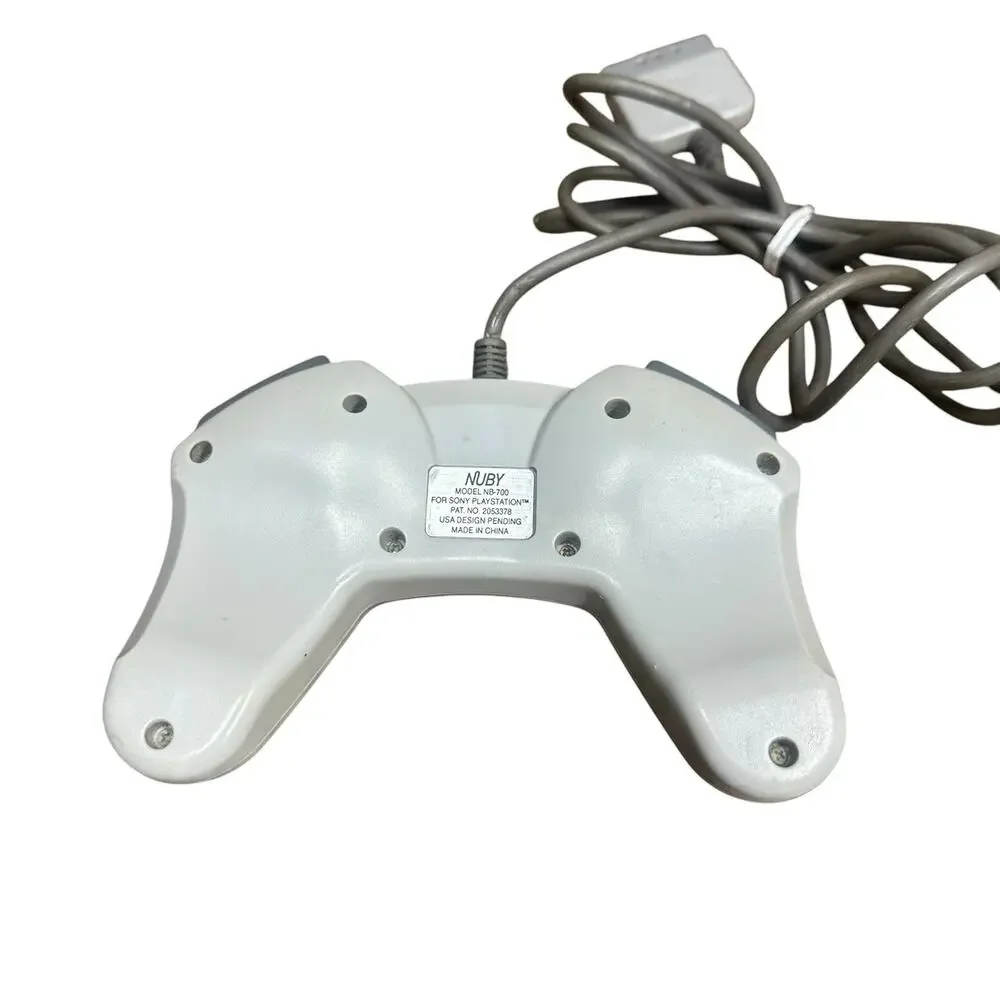 Vtg Nuby The Rock NB-700 Sony PlayStation 1 PS1 Controller GamePad Game Pad Gray